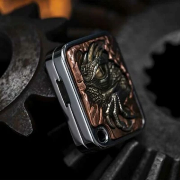 BPMODS Evil Dragon Push Fidget Slider EDC Fidgeting Zintuiglijke Anti Stress Metalen Fidget Spinner Speelgoed