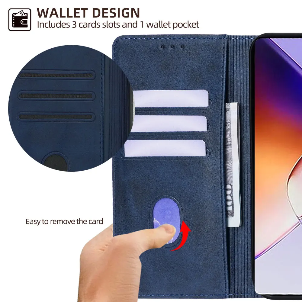 Wallet Magnetic Flip Card Stand Leather Case for Infinix Note 40 Pro Smart 8 Pro 8 Plus Protective Cover Coque Book Case Funda