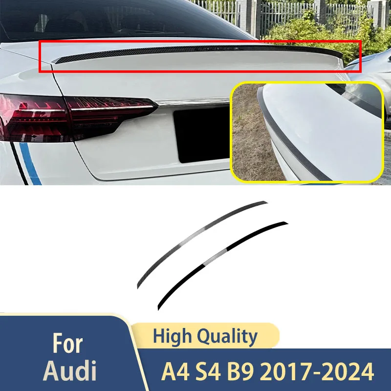 

Rear Top Tail Wing Spoiler Accessories For Audi A4 S4 B9 2017 2018 2019 2020-2024 Car Exterior Spoilers Modification Body Kits