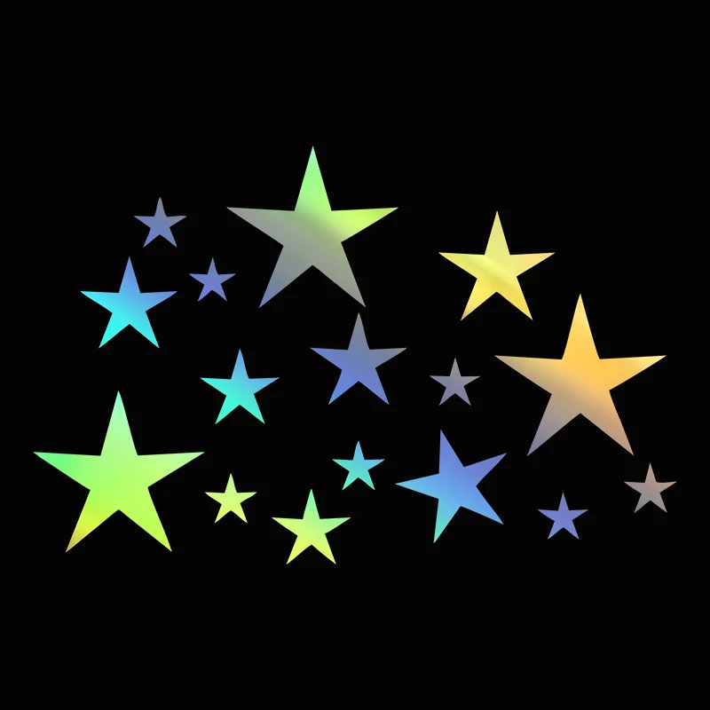 G077 20X13CM Vinyl Decal STARS Car Sticker Waterproof Auto Decors on Car Body Bumper Rear Window