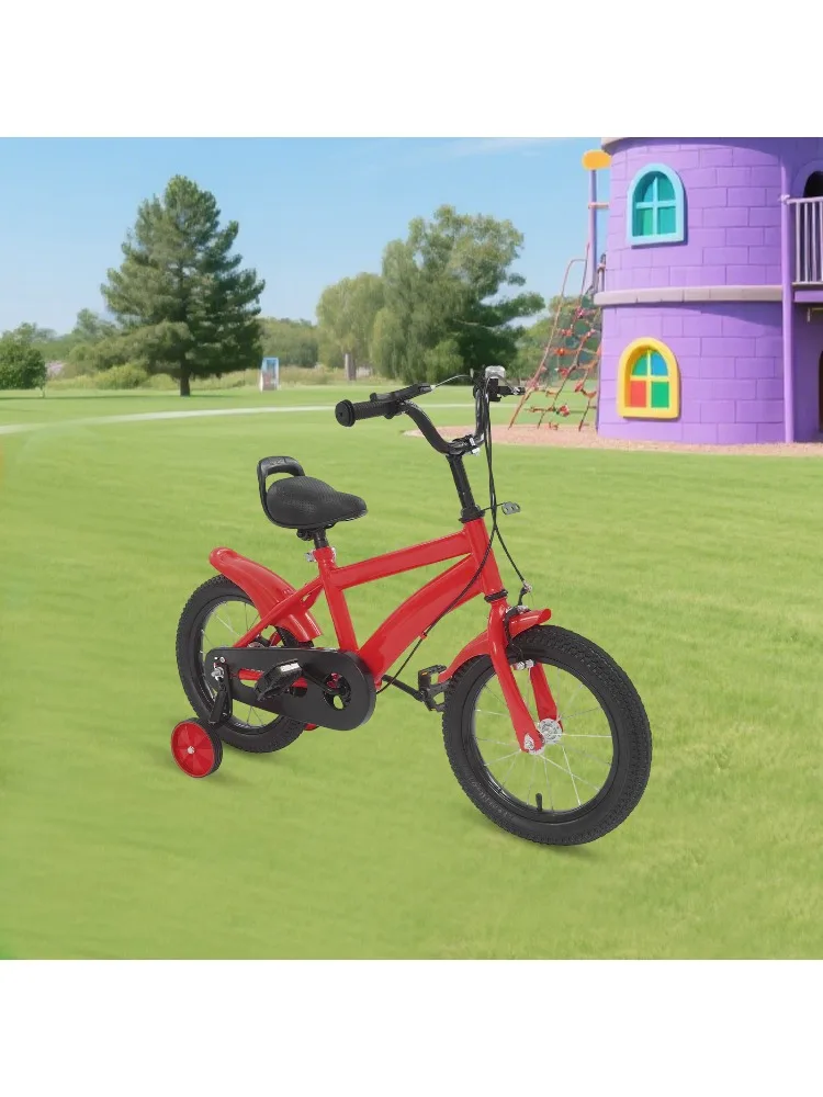 AliExpress NONE 14 Inch Kids Bike, Sport Bike,Beginner Bike with Stabilisers, Bell, Fenders,Adjustable Seats and Armrests,3-6 Years Kids Bicycle