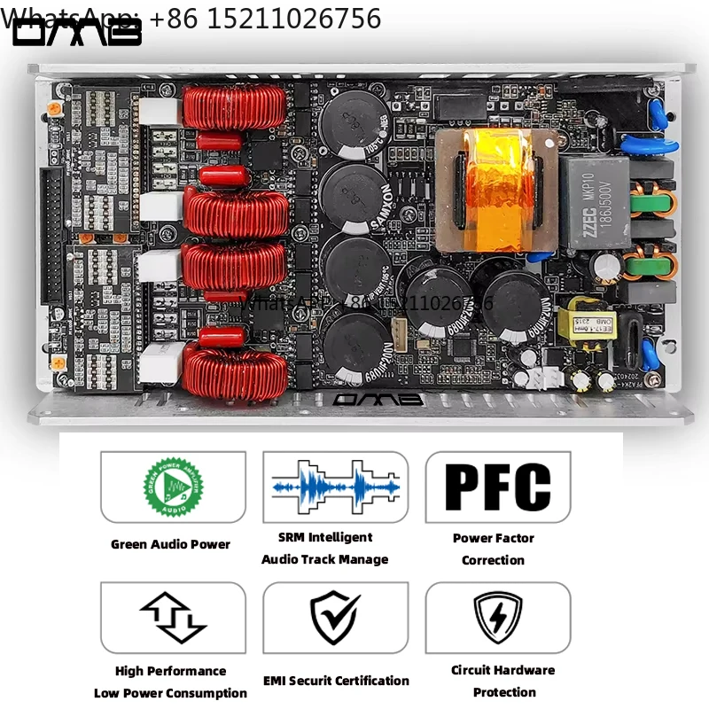 PFA3K4 High Performance SRM  1000 Watts Class D  4 Channels Active Amplifier PFC Power Supply Module
