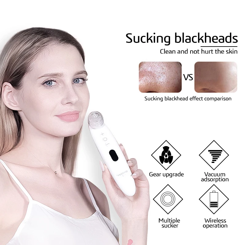 Diamentowy mikrokrystaliczny środek do oczyszczania porów twarzy usuwający zaskórniki ssanie próżniowe urządzenie do usuwania trądziku wyświetlacz LED ekran maszyna do czyszczenia twarzy