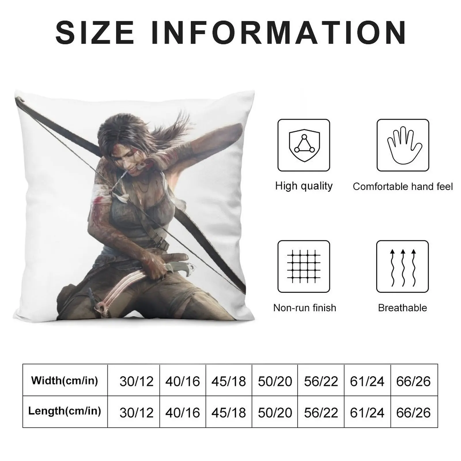 lara croft Throw Pillow Cushions Cover christmas cushions covers Embroidered Cushion Cover pillow