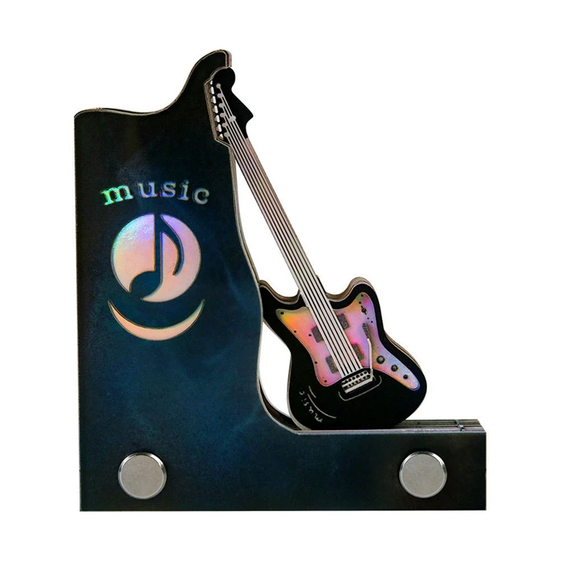 

T23C 3D Three-Dimensional Note Paper Electric Guitar Instrument Multifunctional Pen Holder