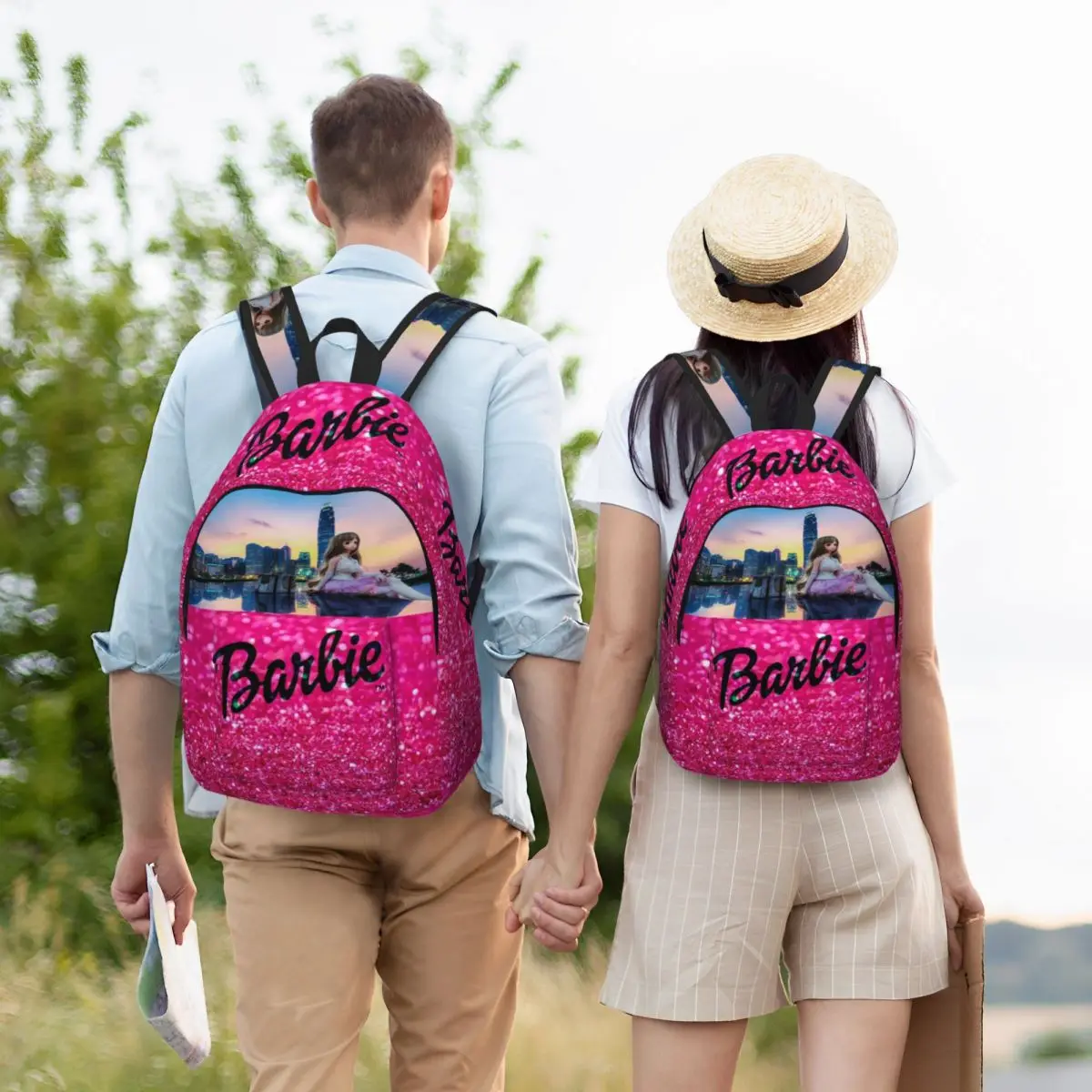 Codzienna torba do przedszkola w mieście Barbie Weekend Piknik Retro Zmywalny plecak Sanrio Barbie dla pracowników biurowych Prezent urodzinowy