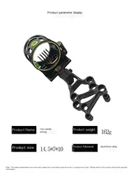 Archery Compound Bow Sight, Right Hand CNC Machining, Outdoor Hunting, Shooting Accessories, 5 Pin Sight