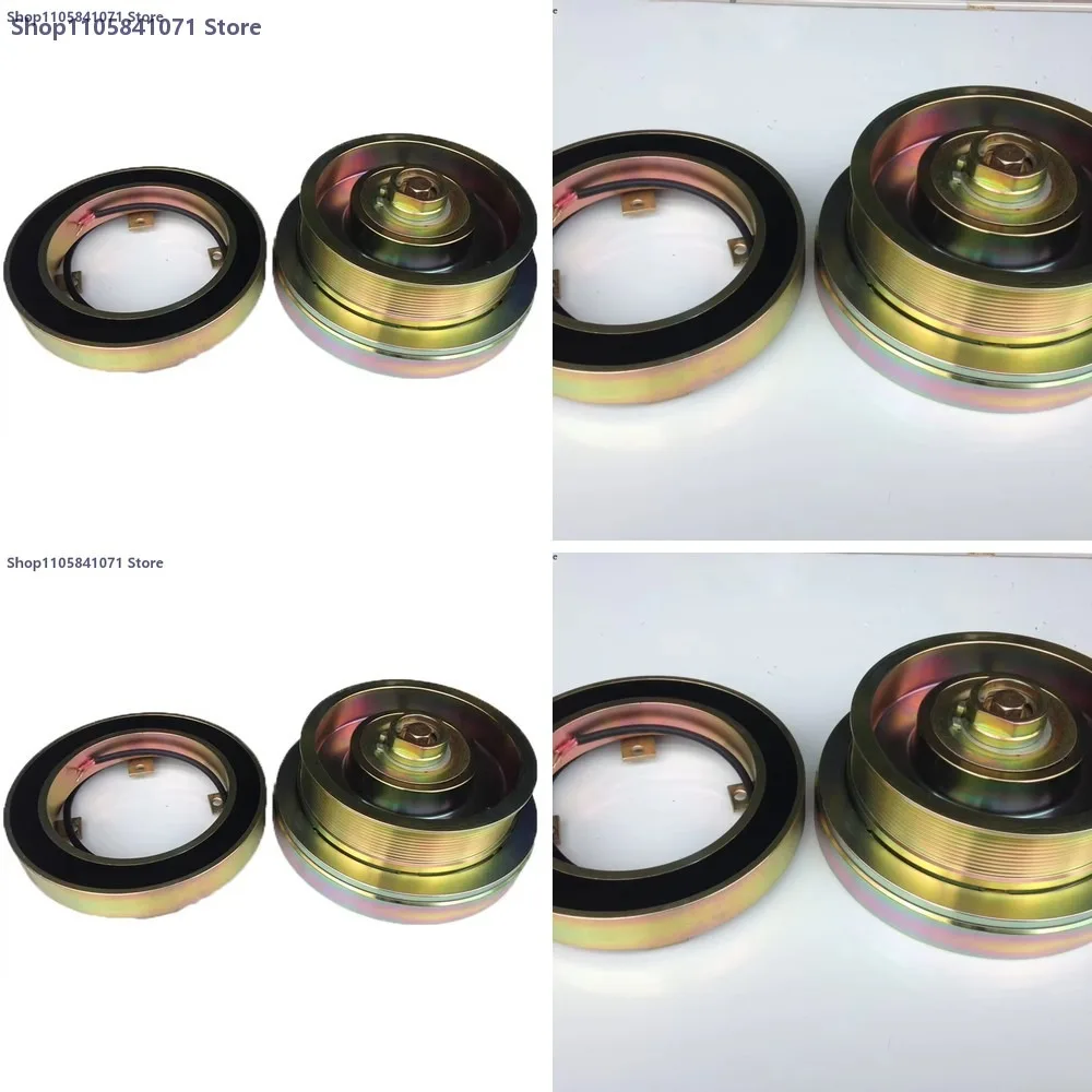 Automotive AC Compressor Clutch Pulley 10PK 180mm 24V Electromagnetic Clutch Replacement for Car Air Conditioning System