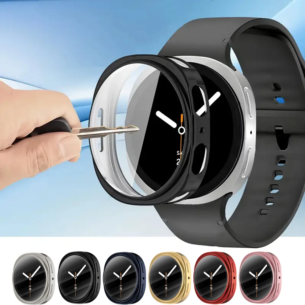Displayschutzfolie für Samsung Galaxy Watch 8 Hülle 44 mm 40 mm Zubehör Weiche TPU-Stoßstange Stoßfeste Schale Galaxy Watch8 Bandabdeckung