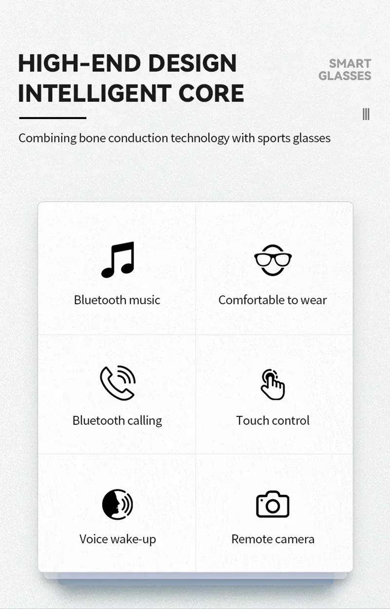 Lenovo AI Smart Kamera-Brille 8K HD Freisprechende Kabellose Bluetooth-Sonnenbrille mit Anruf-Übersetzer und Sprachassistenten – Detail 3