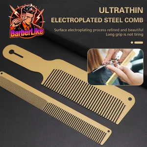 High Quality Stainless Steel Metal Barber Comb Hairdressing Salon Hair Cutting Comb For Men Women
