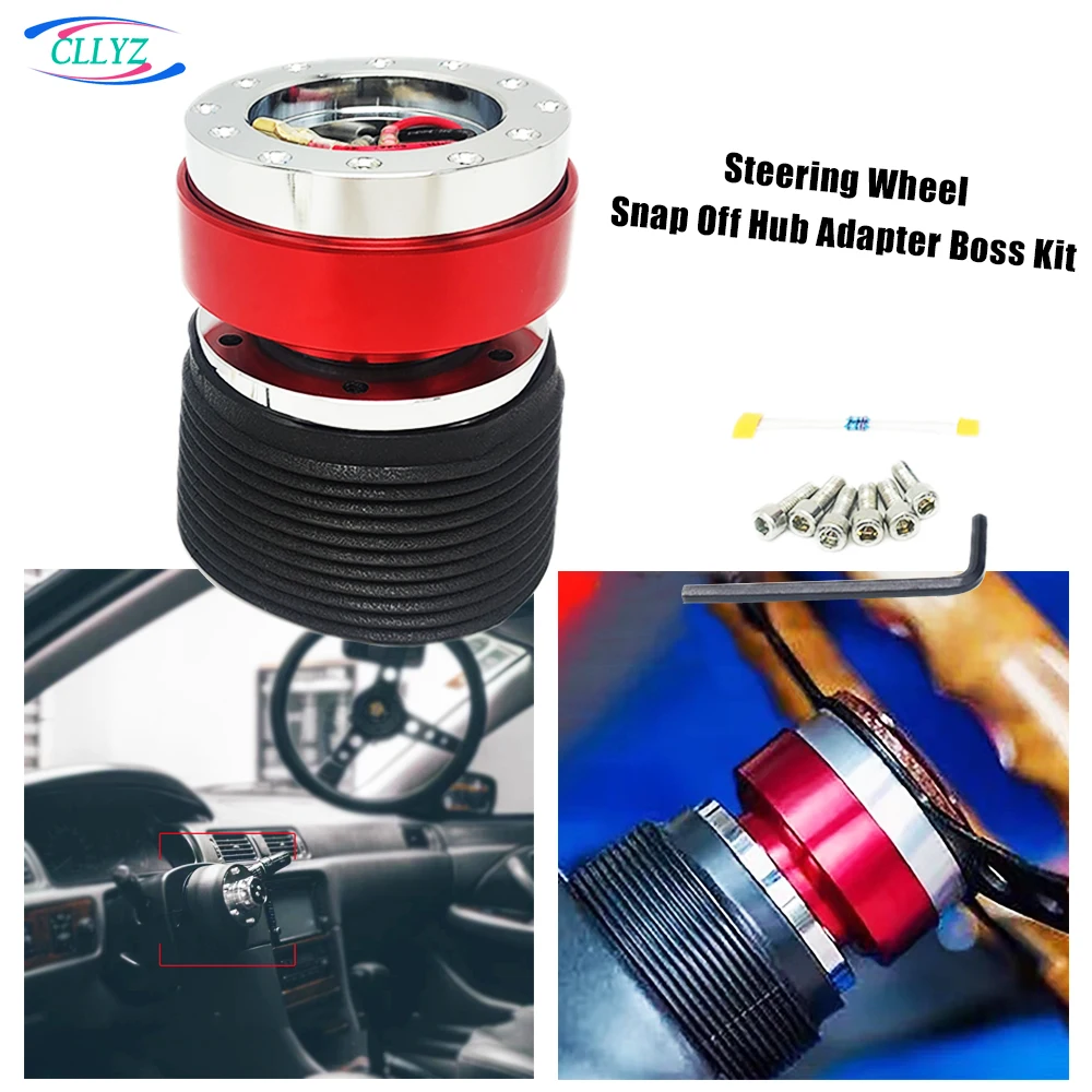 CLLYZ Car Quick Release Steering Wheel Hub Adapter Boss Kit Aluminum Alloy Racing SteeringWheel Base For Peugeot 206 307 Elysee