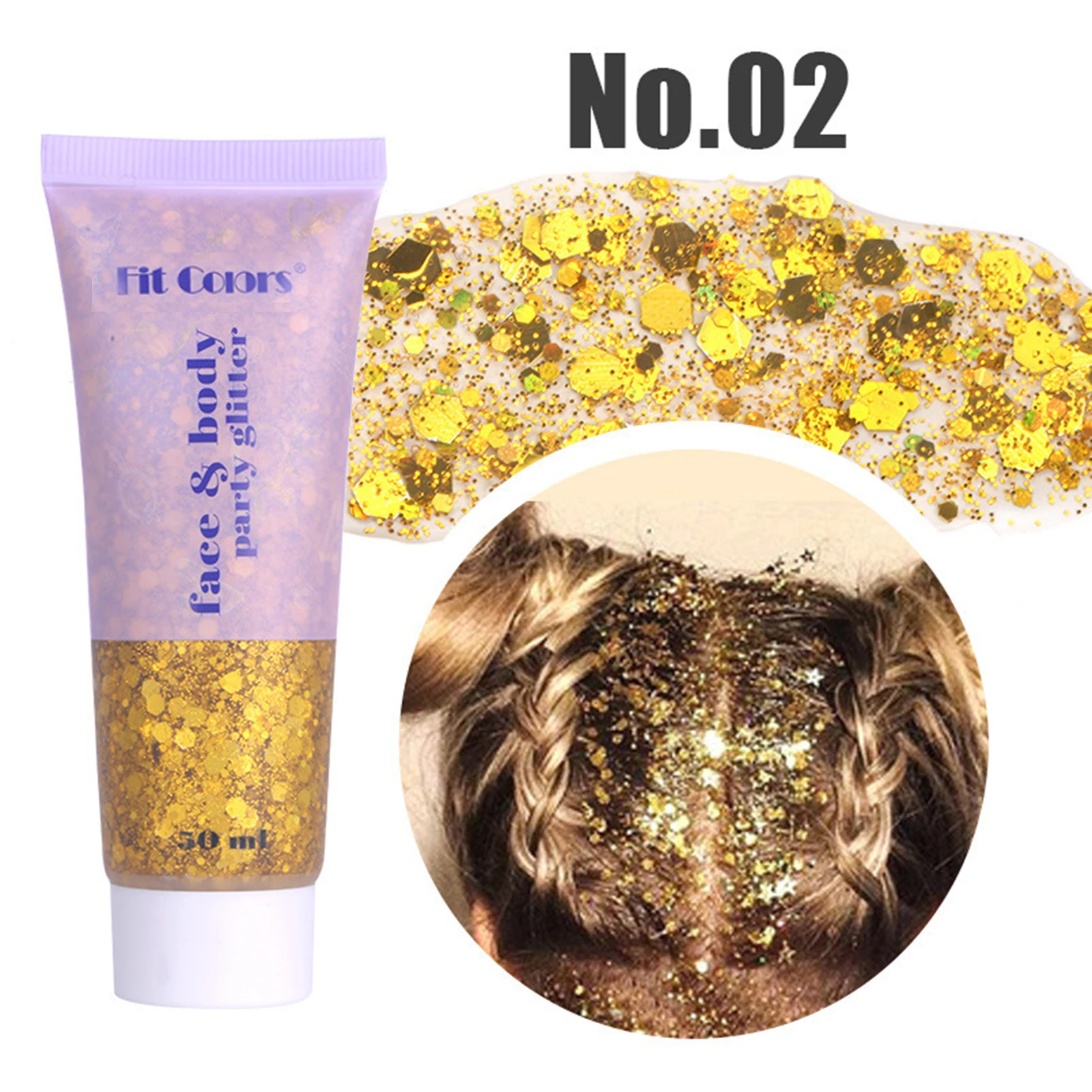 เบสท์ยูตี้ 50 มล. กลิตเตอร์สำหรับหน้าและผิวกาย แต่งตา แต่งหน้าสำหรับงานปาร์ตี้ ให้ความเปล่งประกาย โดดเด่น ฉ่ำวาว สำหรับการแสดงบนเวที