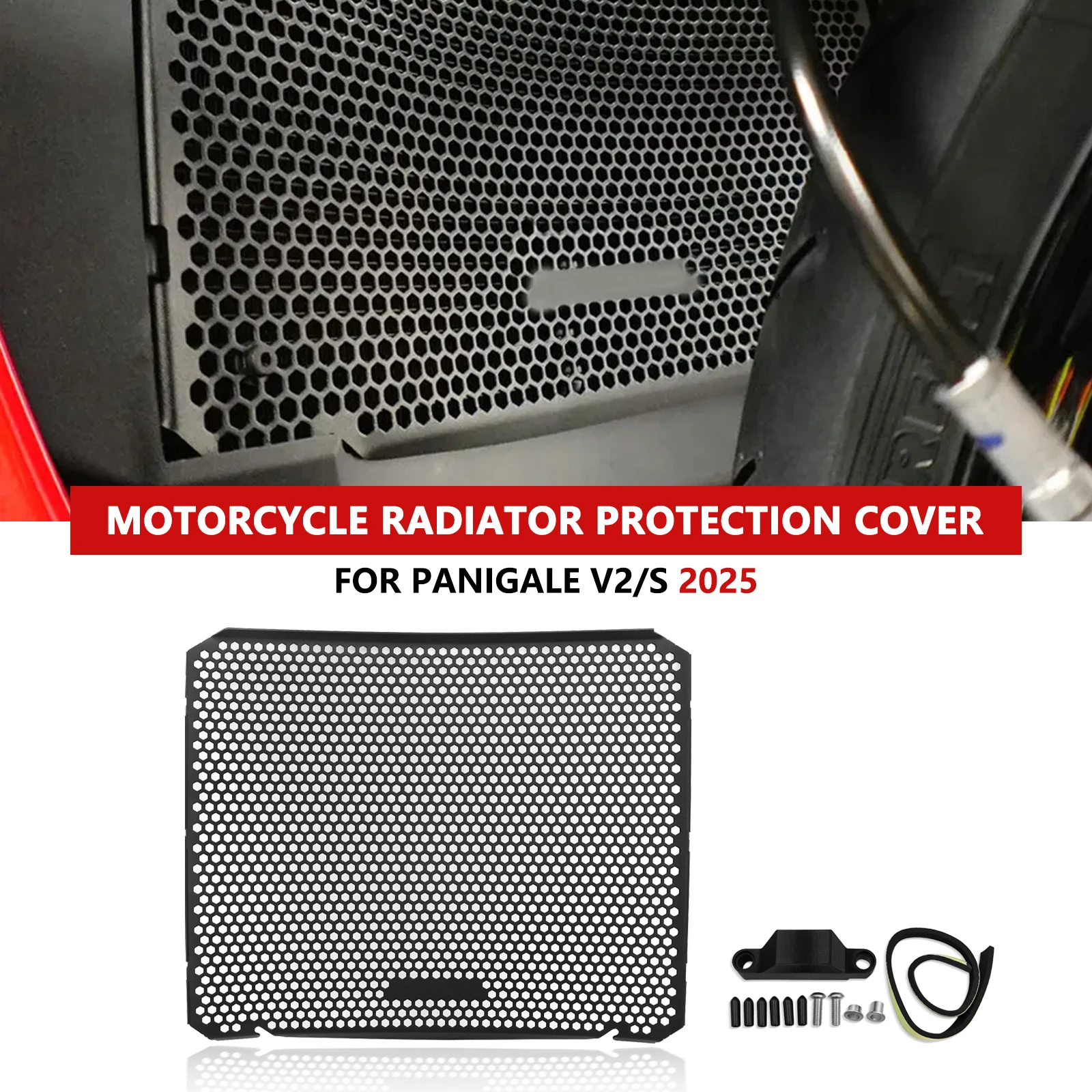 

For Motorcycle Accessories Radiator Grille Guard Protection Cover Cooler Grill Protector Panigale V2S 2025 Panigale V2 2025