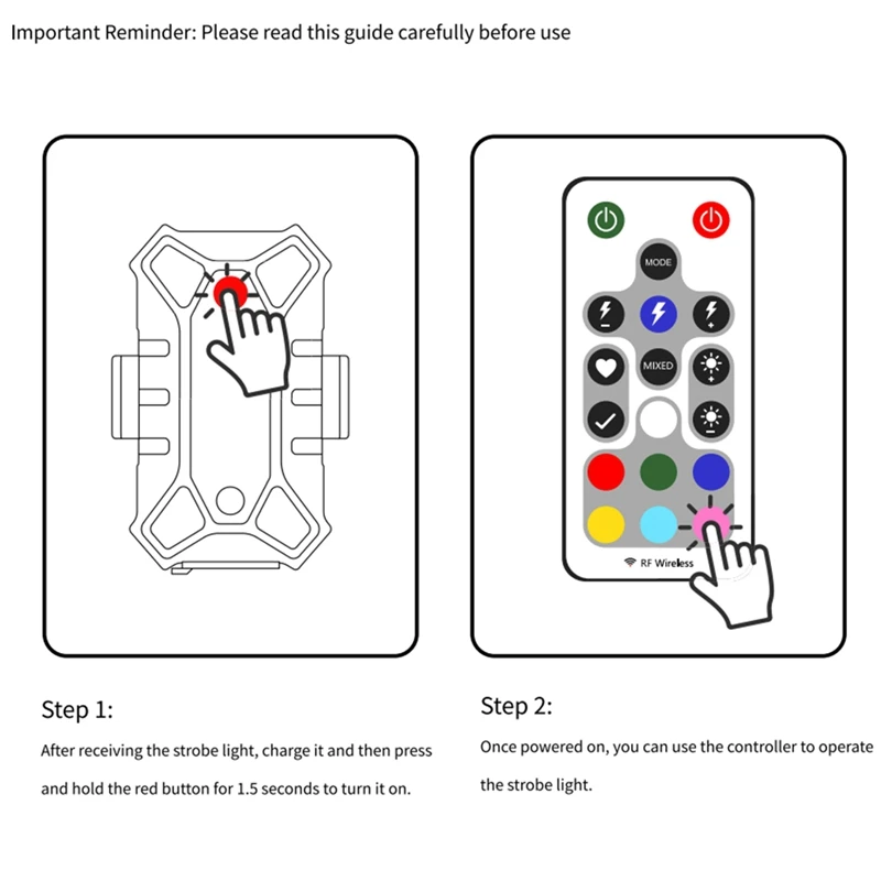 Wireless Rechargeable LED Strobe Lights With Remote Control Waterproof For Motorcycle Bike Car Drone Aircraft