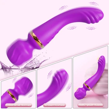 G-spot Vibratör AV Değnek Kadın Mastürbasyon Masajı Klitoral Stimülatör Yapay Penis Şarj Edilebilir Seks Oyuncakları Vibratör Kadınlar için