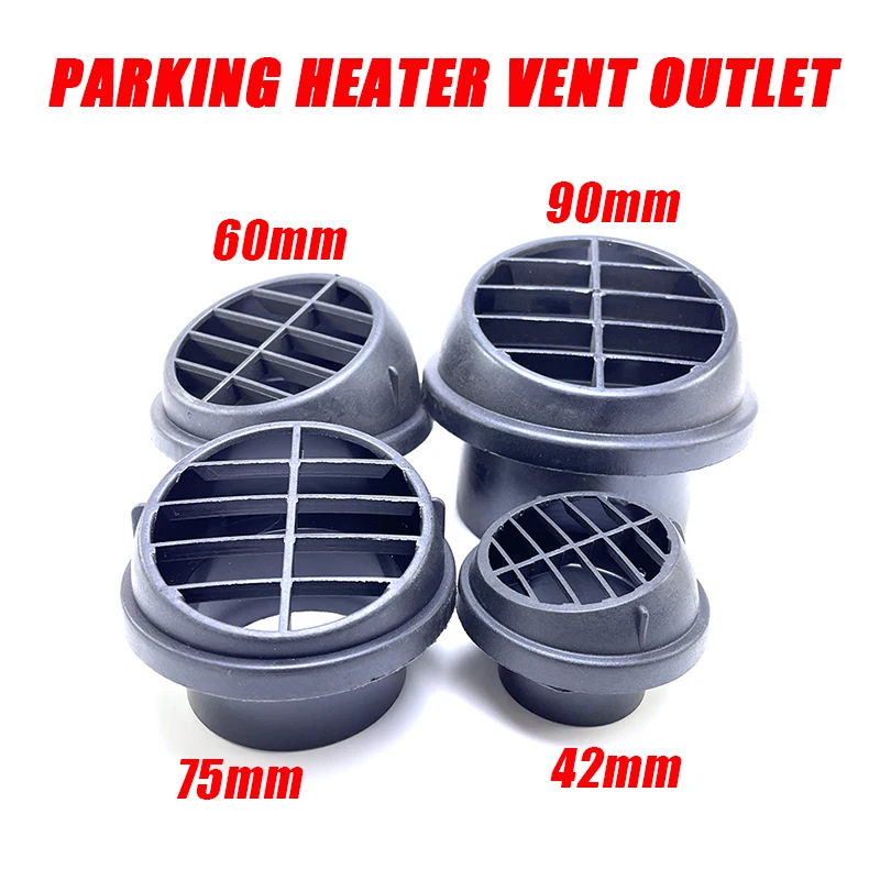 42mm 60mm 75mm 90mm Air Vent Ducting Piece Duct Pipe Outlet Rotatable Diesel Parking Heater For Car Truck VAN Camper