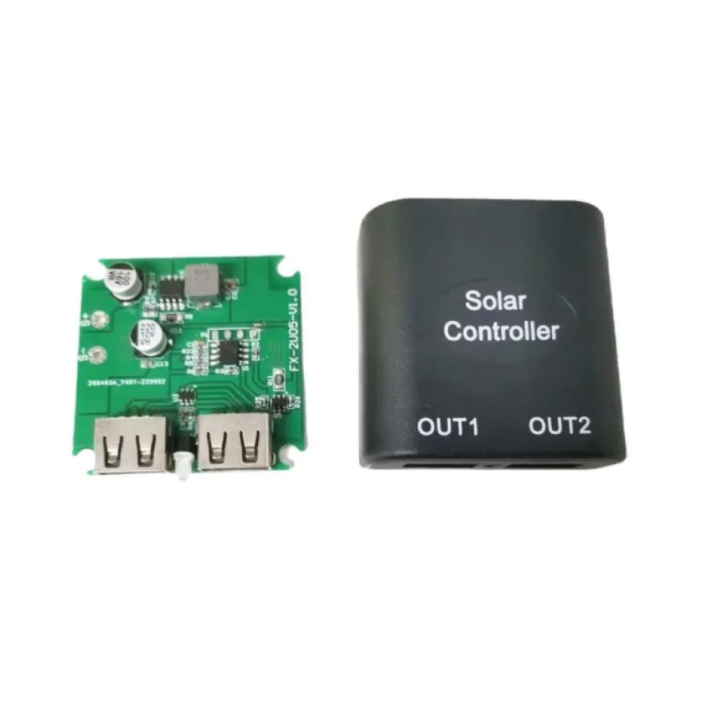 

2 Pack 5V2.4A Solar Folding Pack Voltage Regulator Dual USB Mobile Phone Charger Solar Electronic Tools Hot Selling Accessories