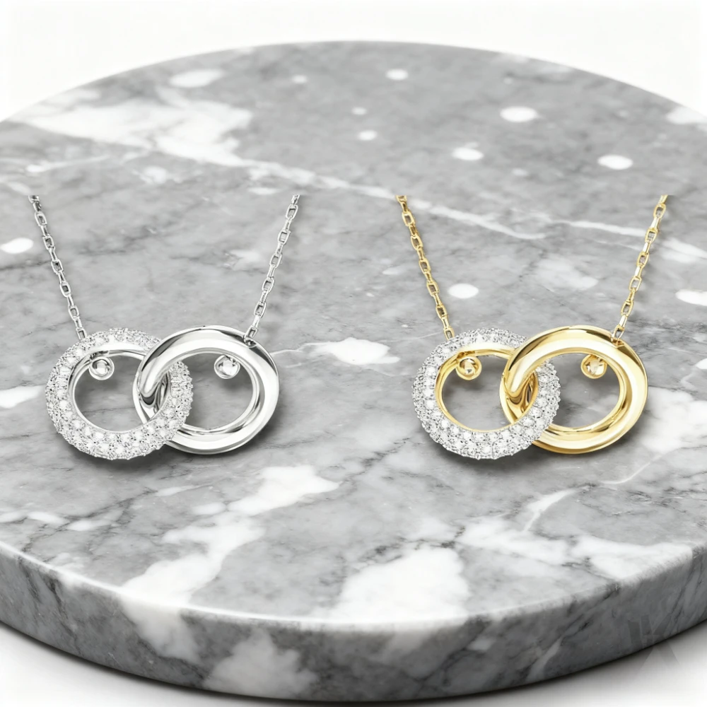 

2025 Trendy Jewelry Hot - selling Textured Loop - inlaid Necklace Pendant, Hip - hop Style, Unique, Ideal for Party Performances