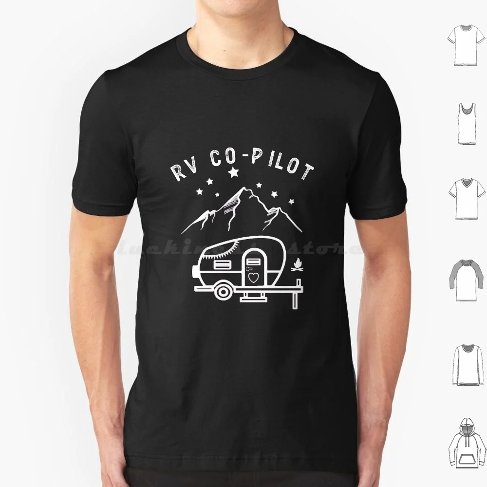 Rv Co-Pilot Funny Motorhome Rv Camping T Shirt Big Size 100% Cotton Camping Motorhome Pilot Co Pilot Travel Vintage Funny Retro