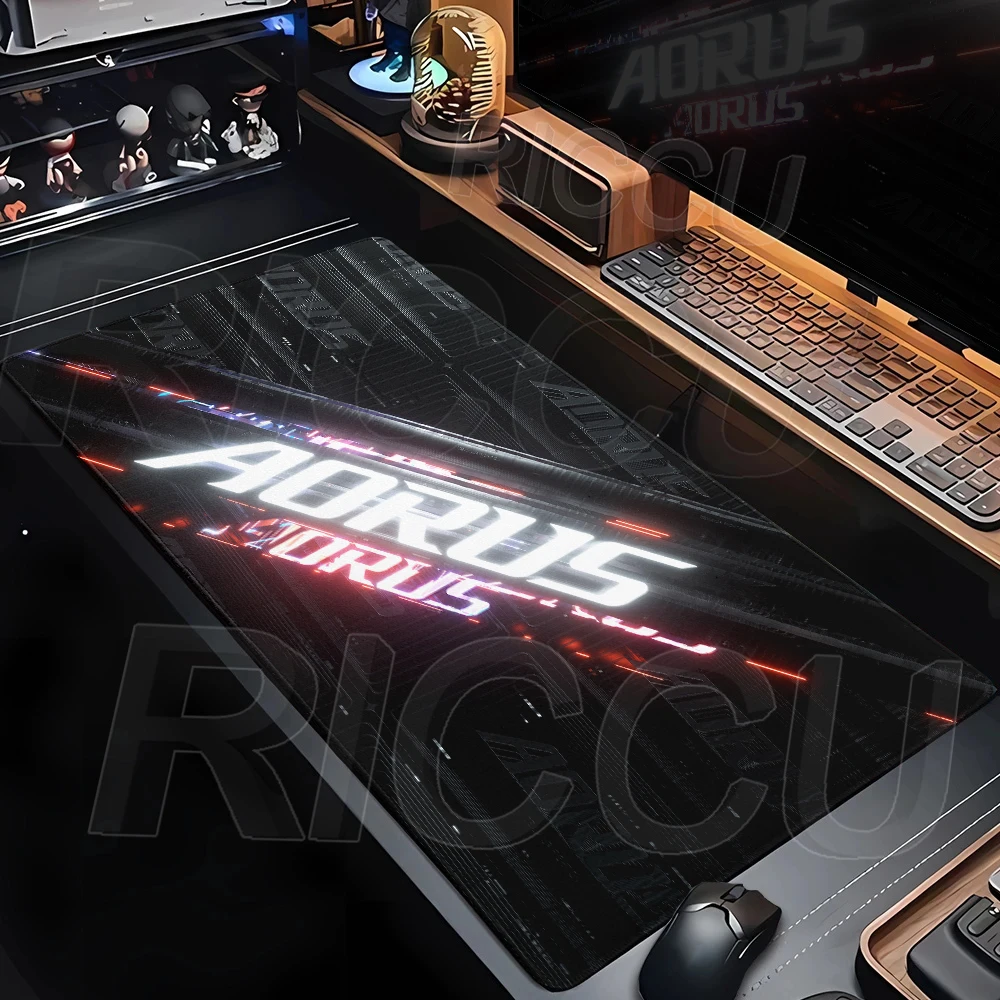 Gaming Mouse Pad Aorus Desk Mat Table Protector Rug Pc Accessories Gamer Keyboard Mousepad Anime Mause Pads Carpet Extended Mats