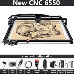 Nuova Area di lavoro della macchina per incidere a 2 assi CNC 6550 65*50cm 20w incisore Laser con arresto di emergenza per MDF di legno tagliato