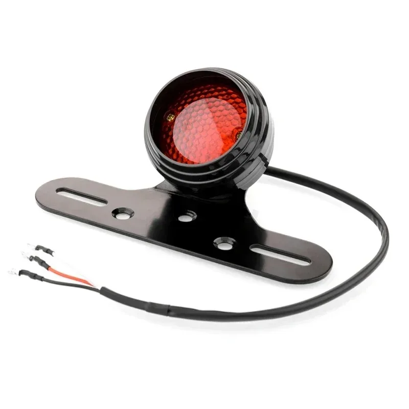 

Motorcycle Tail light and brake light assembly with License Plate Bracket Integrated Running Lamp Universal LED Tail Lamp