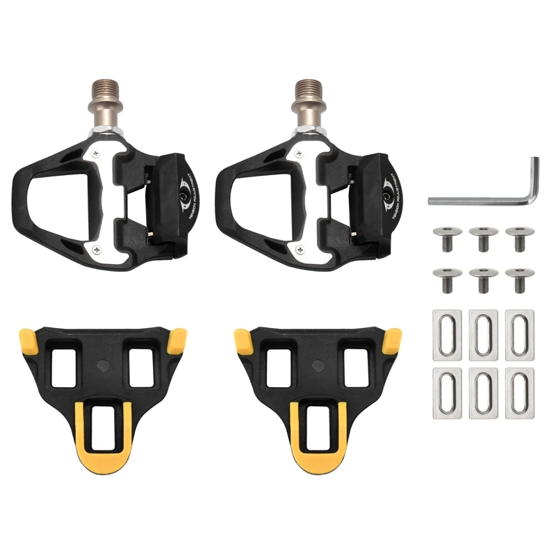 Cycling Road Bike Bicycle Self-Locking Pedals for SPD SL Road Bike Clipless Pedals Kit-A07G
