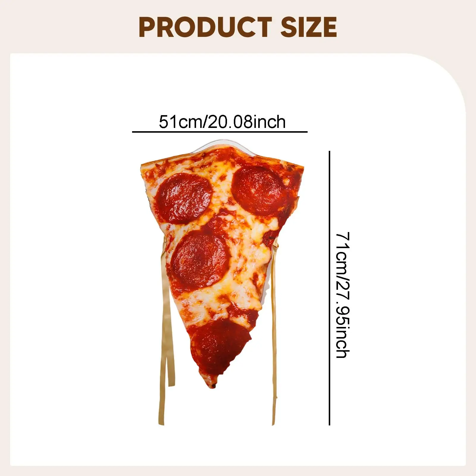 فستان بيتزا الهالوين للجنسين من البوليستر التنكري لمرحلة الكرنفال ومناسبات الحفلات #6