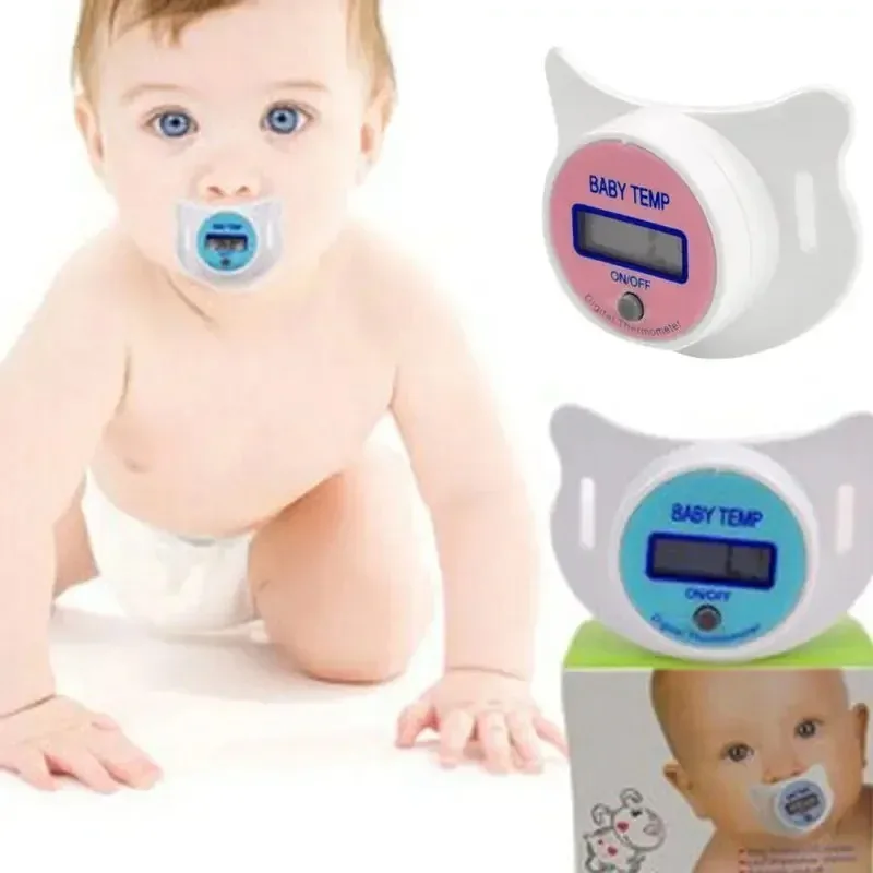 Termometer bayi, dot suhu Digital praktis LCD alat Alarm mulut monitor termometer bayi