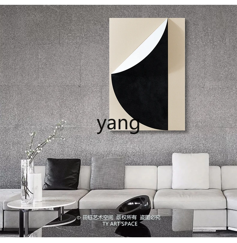 LTT living room sofa background hanging painting light luxury modern model room entrance three-dimensional engraving painting