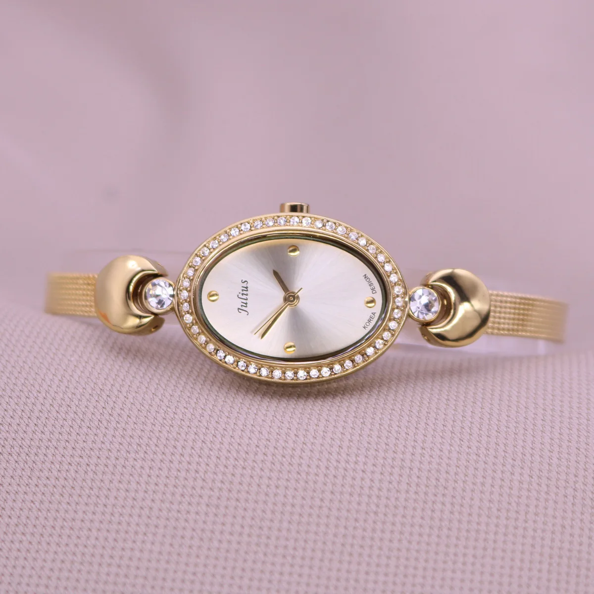 Julius Small Women's Watch Japan Quartz Rhinestones Hours Simple Fine Fashion Dress Clock Bracelet Girl Birthday Gift No Box