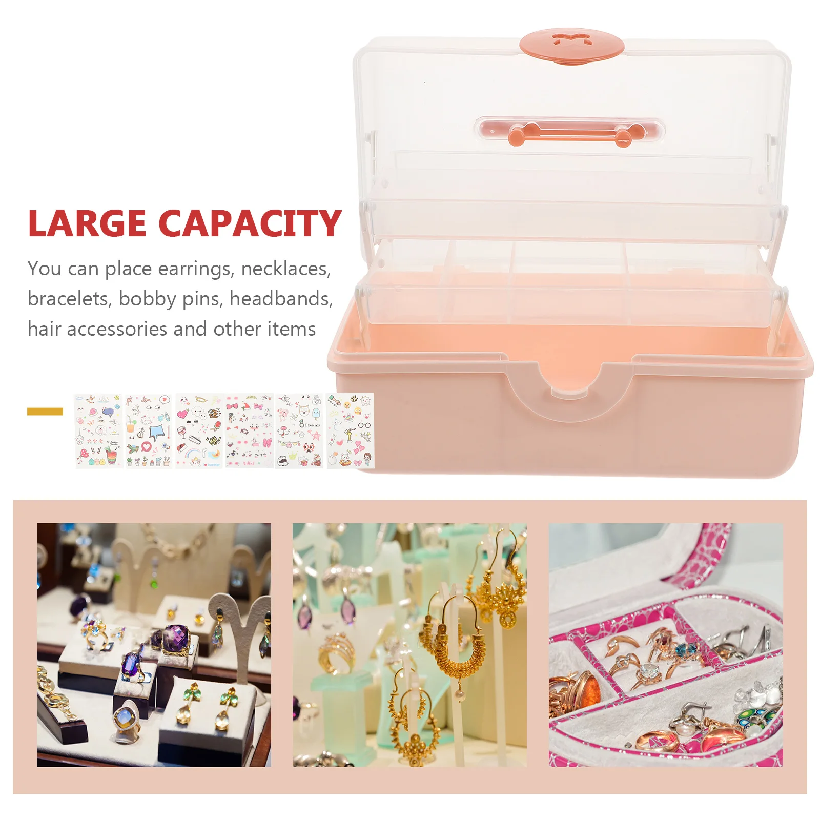

Hair Accessories Storage Box Clips Case Kids Jewelry Container Reliable Holder Home Supplies Head Band Girls Hair Organizer