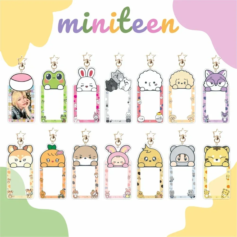 Miniteen Kpop Photocard Holder Keychain S.COUPS JEONGHAN JOSHUA JUN HOSHI VERNON DINO Acrylic LOMO Card Holder Bag Accessories