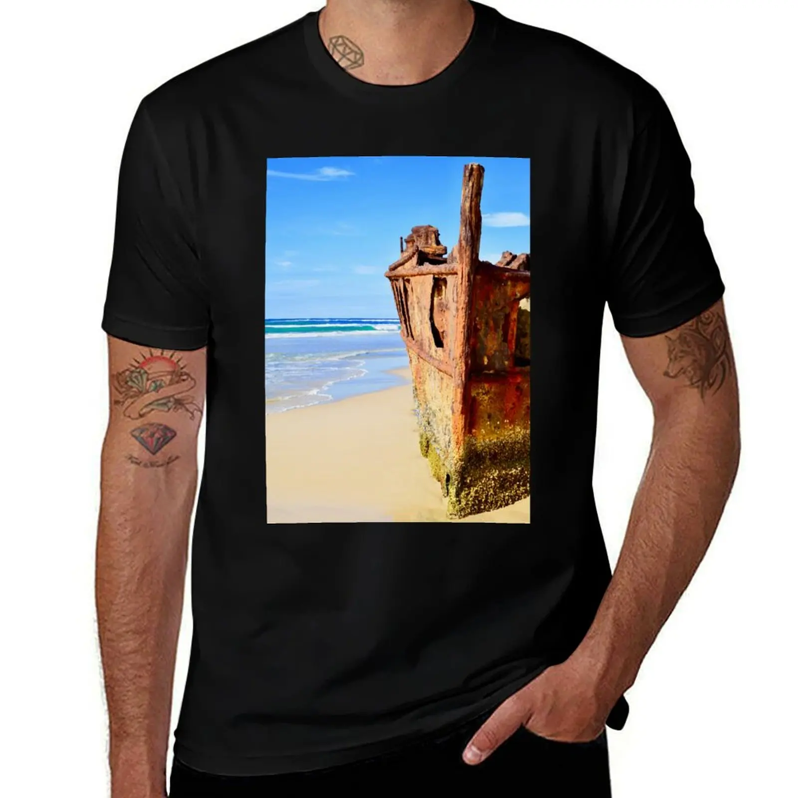 Ship Wreck T-Shirt funny t shirts cotton T-Shirt
