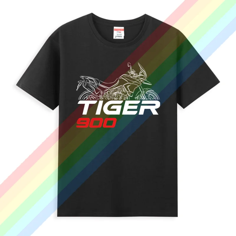 

2024 New Men T Shirt Casual T-shirt Triumphs Tiger 900 2020-2024 Graphic Summer Short Sleeves 100% Cotton Cool Tee S-3XL Cool