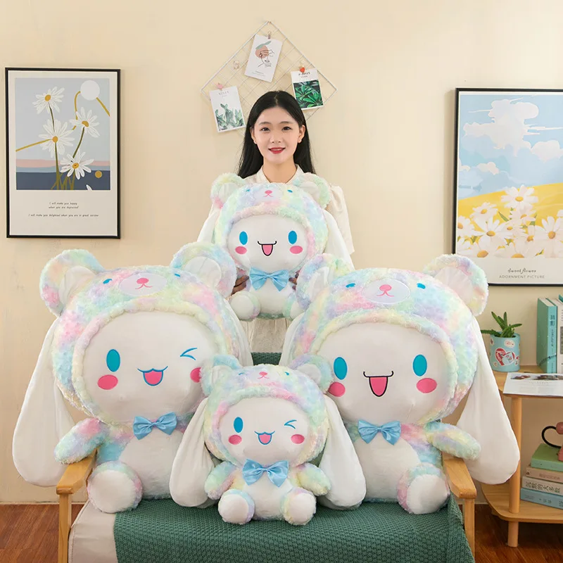 Big Size Sanrio Kawaii Cinnamoroll Dog Plush Toys Pillow Stuffed Animal Comfort Soft Dolls Kids Birthday Gift Cartoon Anime Toy