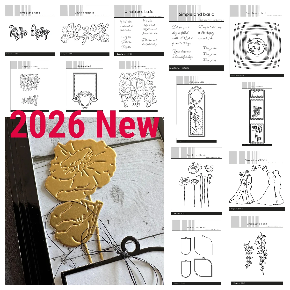 Jewelry Packaging Poppies 2026 New Series Metal Cutting Dies Decoration Scrapbook Diy Paper Card Album Mould Craft