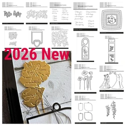 Jewelry Packaging Poppies 2026 New Series Metal Cutting Dies Decoration Scrapbook Diy Paper Card Album Mould Craft