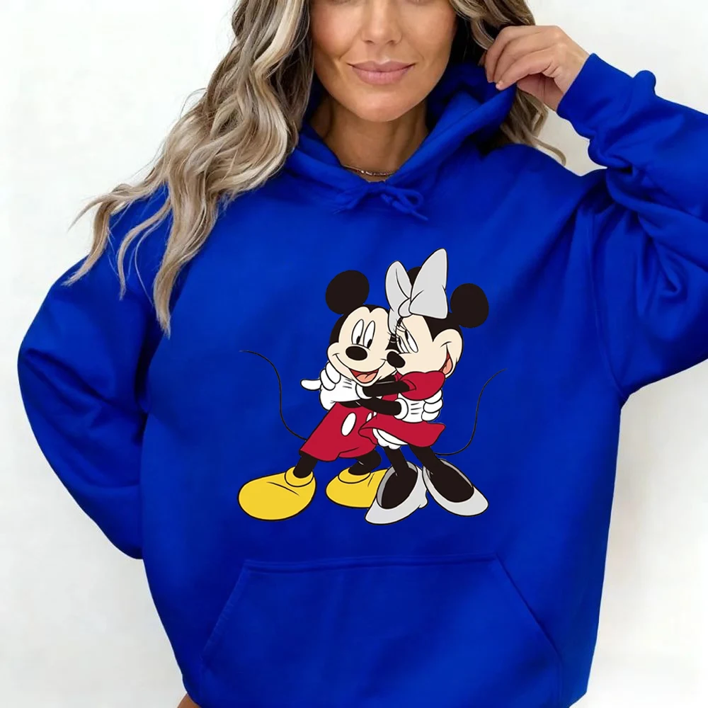 디즈니 미키 미니 패션 후드 스웨터 디즈니 요소 패턴 인쇄 스포츠 편안하고 귀여운 레저 일상 생활