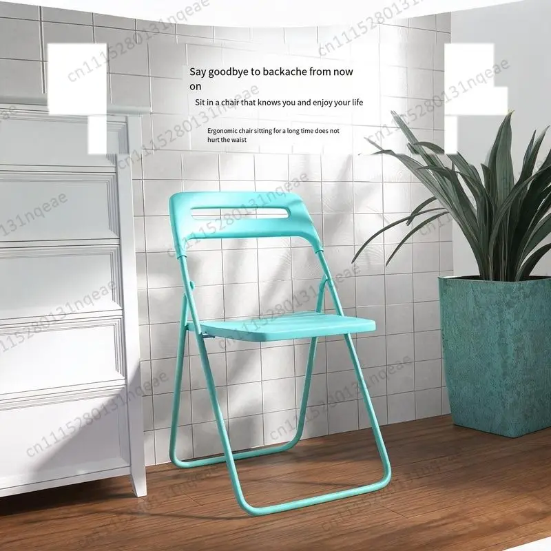 Folding Chair Nordic Simple Home Leisure Backrest Dining Chair Plastic Training Stool Exhibition Rental