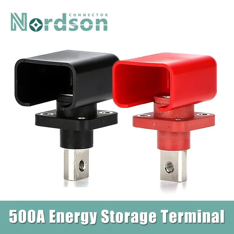 500/200A Square Copper Lithium Battery Energy Storage Terminal Connector 120/300A Wall Penetrating Screw Type Terminals Block