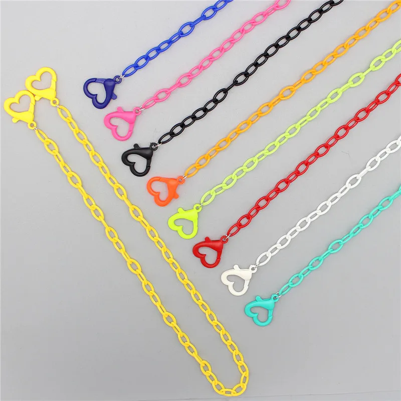 Acrylic Anit-lost Face Mask Necklace Glasses Heart Holder Strap Lanyard Women Children Kids Eyewear Chain Accessories