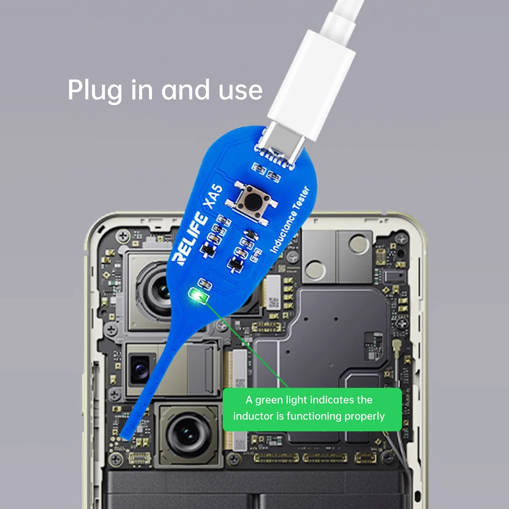 Typ-C XA5 Motherboard-Spulentester Induktionsdetektor-Werkzeug für PC-Reparatur Elektromagnetische Induktion Schnelle Fehlerprüfung – Detail 7
