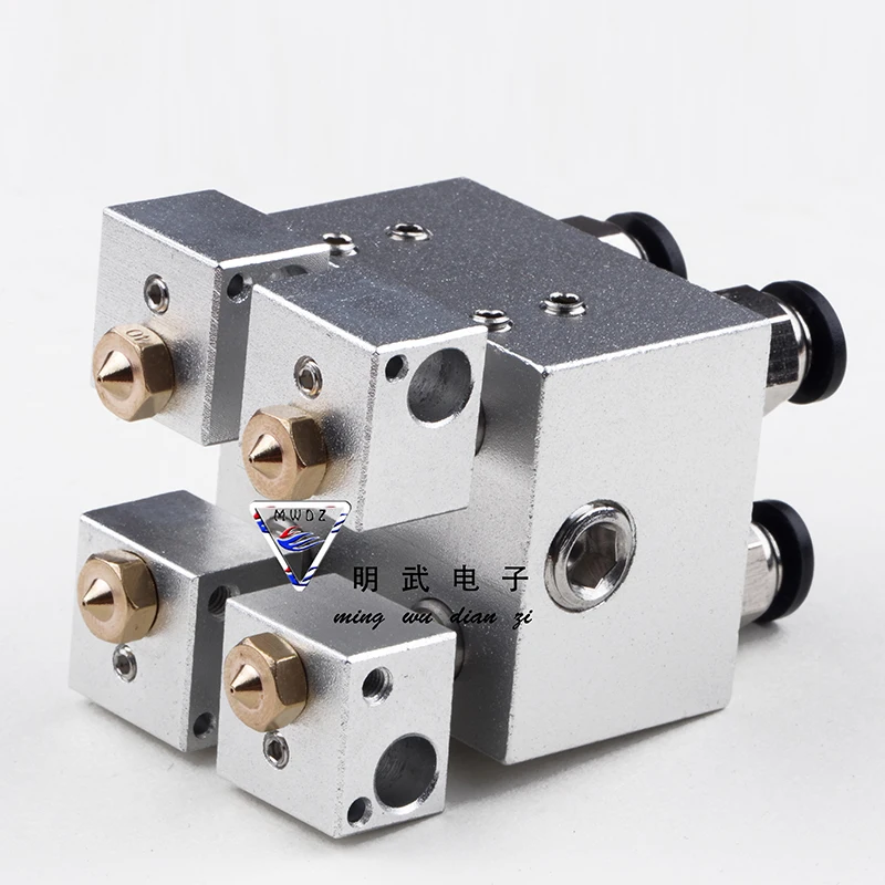 

3D Printer Accessories 4 multi-nozzle 4 multi-color water-cooled hot-end Extruder Kit Nozzle