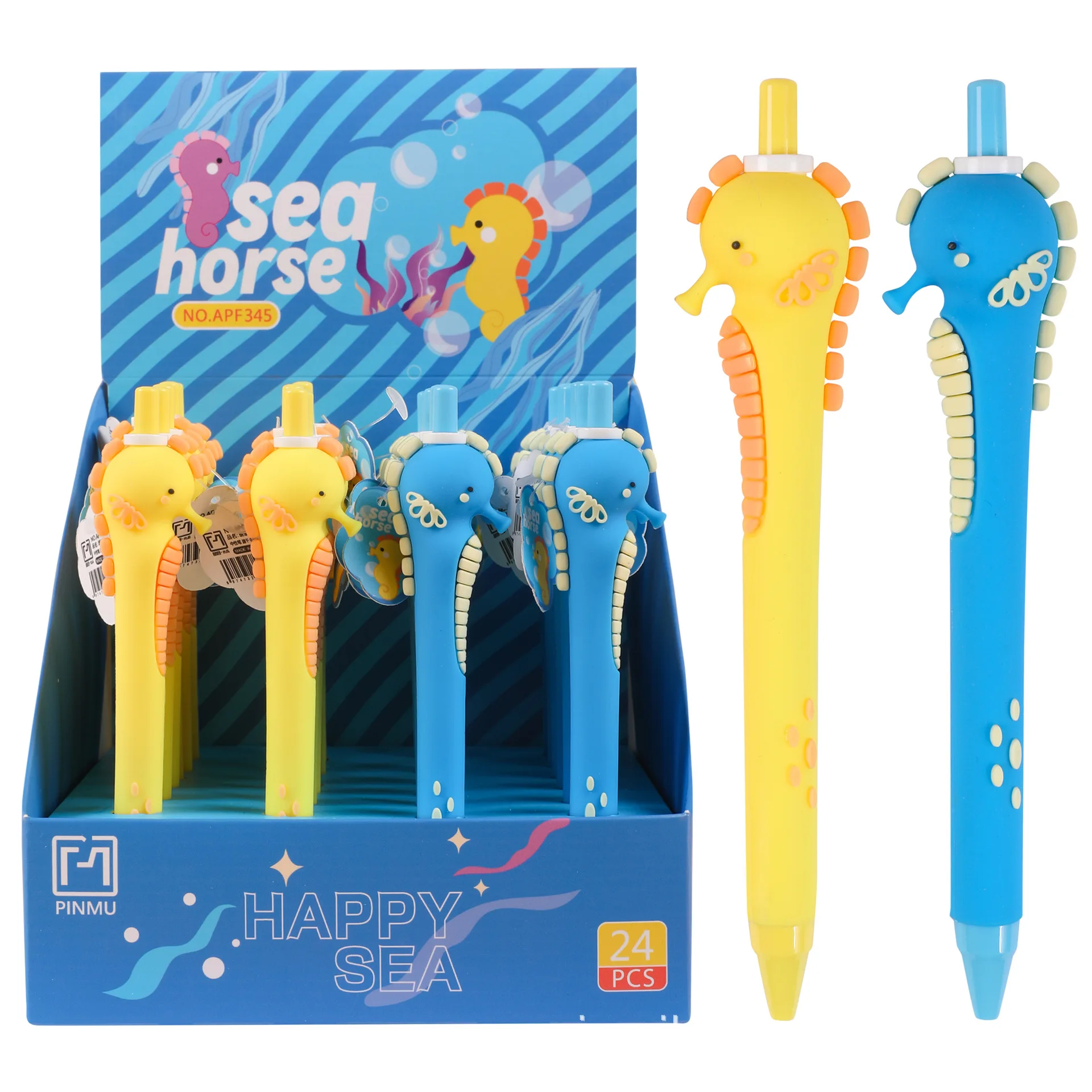 48PCS Creative Cartoon Cute Animal Shape Silicone Stationery Cross-border Ballpoint Pen Neutral Pen Fountain Pen Manufacturer Sp