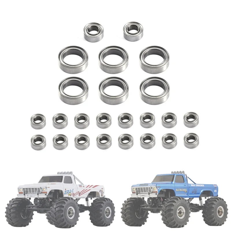 Set di cuscinetti a sfera in acciaio da 24 pezzi per FMS FCX24 1/24 RC Crawler Car Parti di aggiornamento Accessori di ricambio