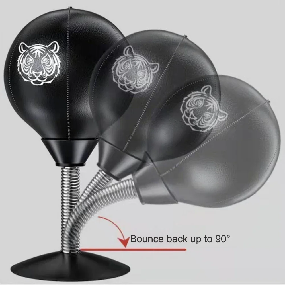 Desktop Punching Bag Desk Boxing Bag with Suction Cup Stress Relief Tabletop Punching Bag with Inflator Fun Punch Rage Bag Table