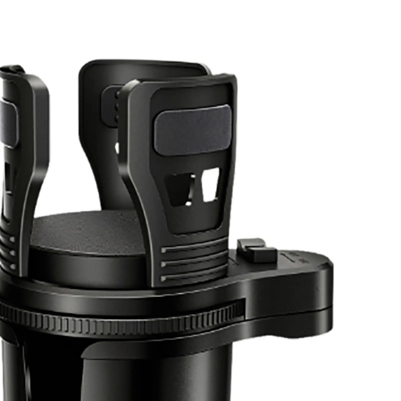 

Vehicle Cup Holder 2 Row Expander Double Layer Silicone Cushion for Truck Large Bottles and Mugs