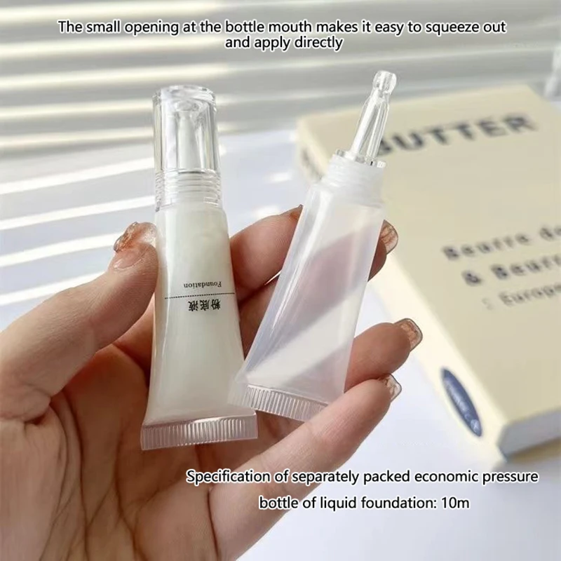 10/15ML Cosmetic Soft Tubes Sunscreen Eye Cream Lotion Liquid Foundation Refillable Bottles Hyaluronic Acid Dropper Empty Bottle